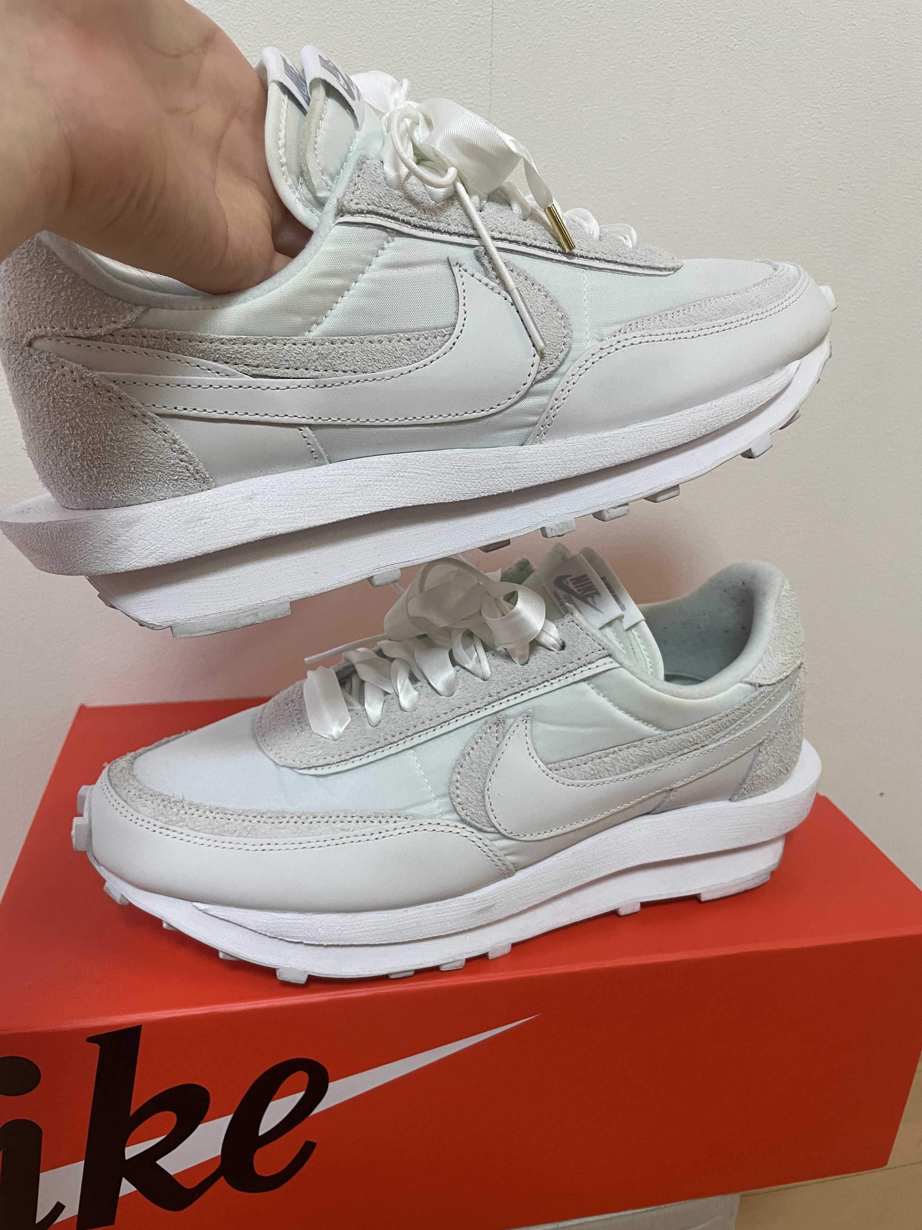 sacai × Nike LDV Waffle "Triple White"