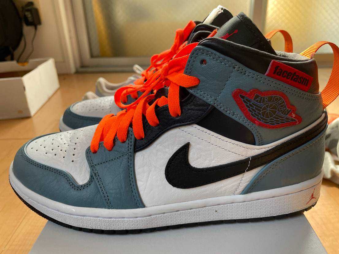 FACETASM × Nike Air Jordan 1 Mid "White/Navy"