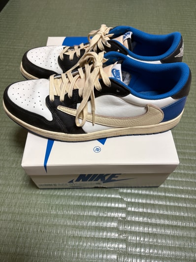 Travis Scott × fragment design × Nike Air Jordan 1 Low OG SP "Military Blue"