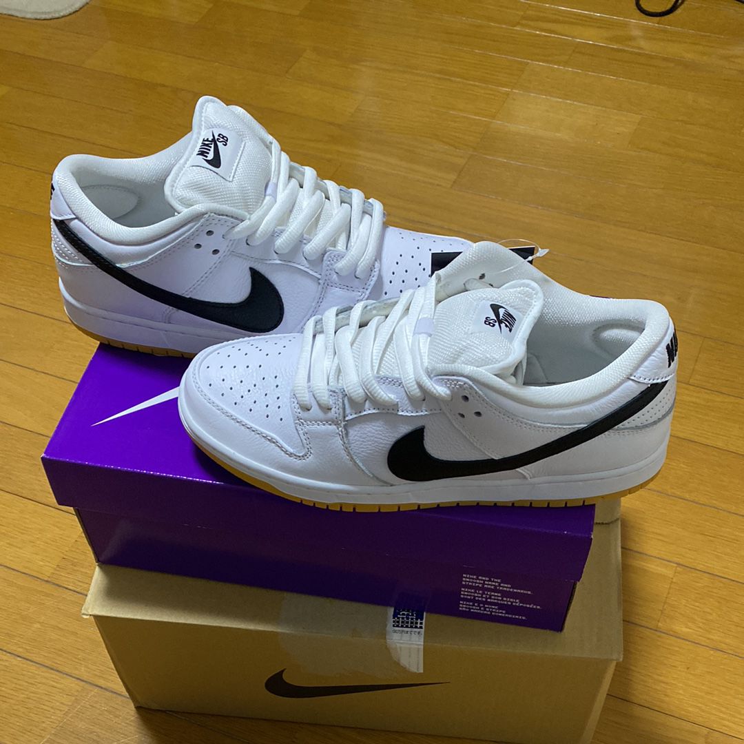 Nike SB Dunk Low Pro "White/Black-White-Gum Light Brown"