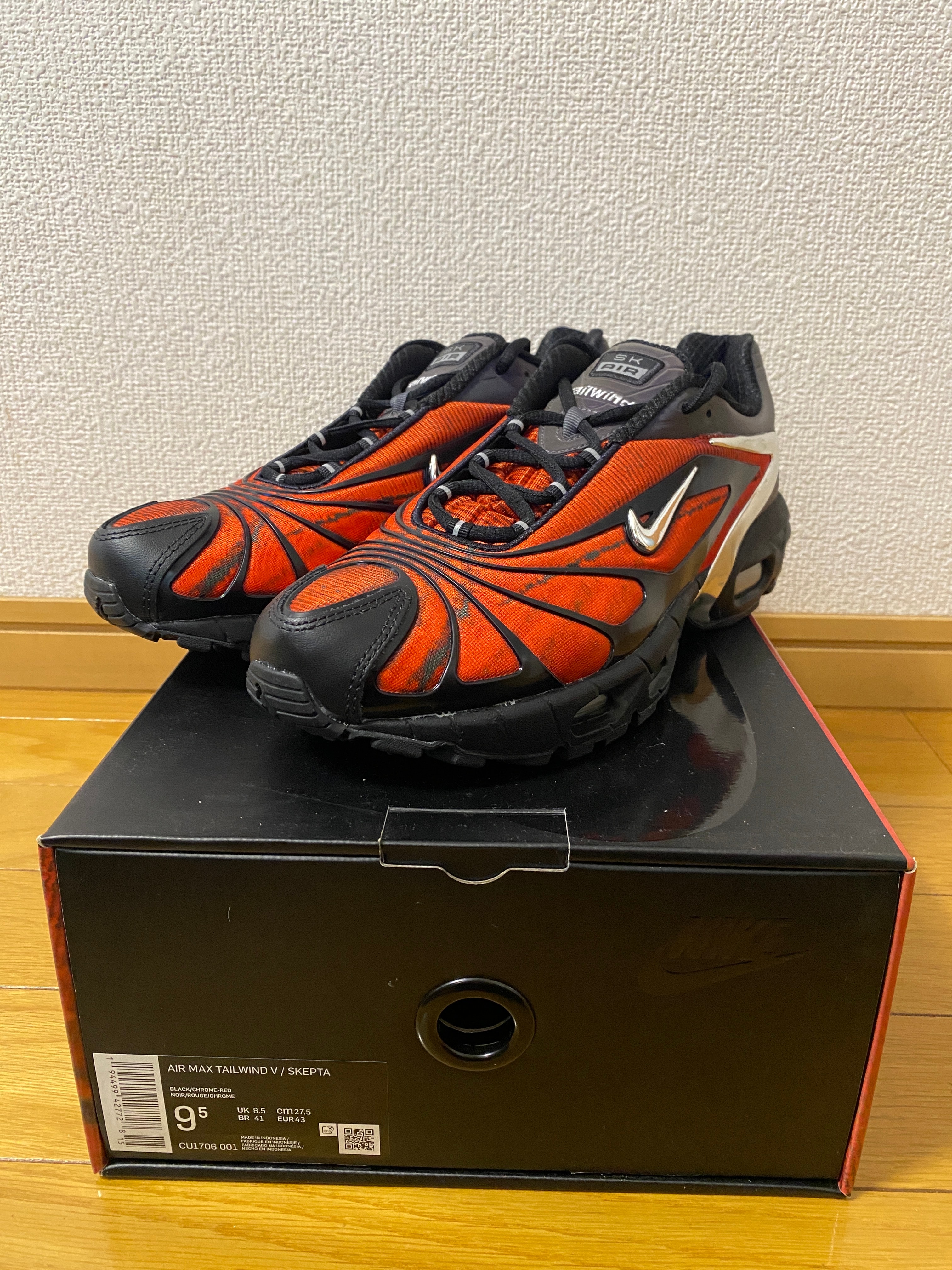 SKEPTA × NIKE AIR MAX TAILWIND V "BLACK/CHROME RED"