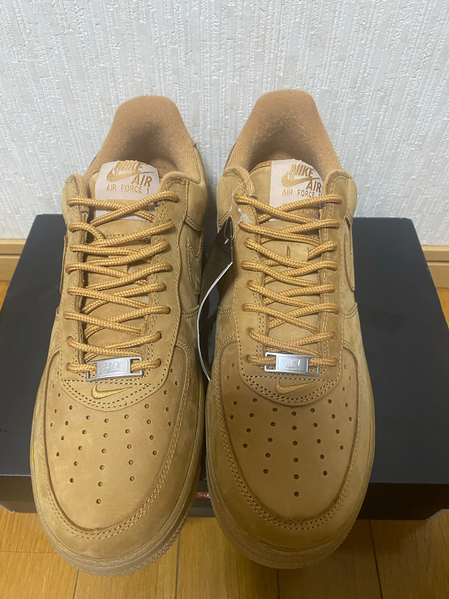 Supreme × Nike Air Force 1 Low "Flax/Wheat"