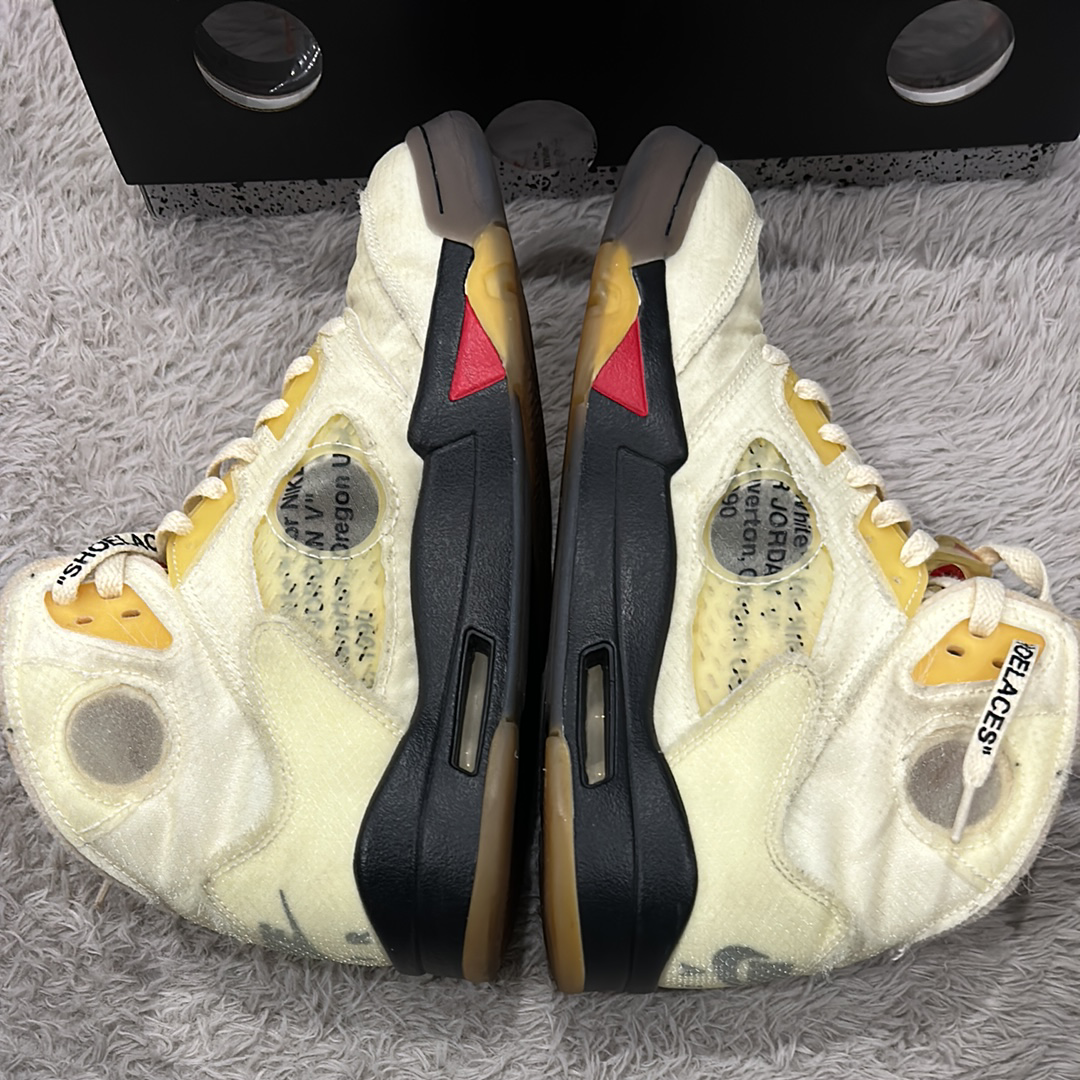 Off-White × Nike Air Jordan 5 "Sail"  