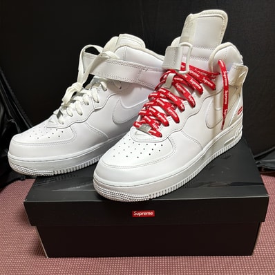 Supreme × Nike Air Force 1 Mid "White" FW24