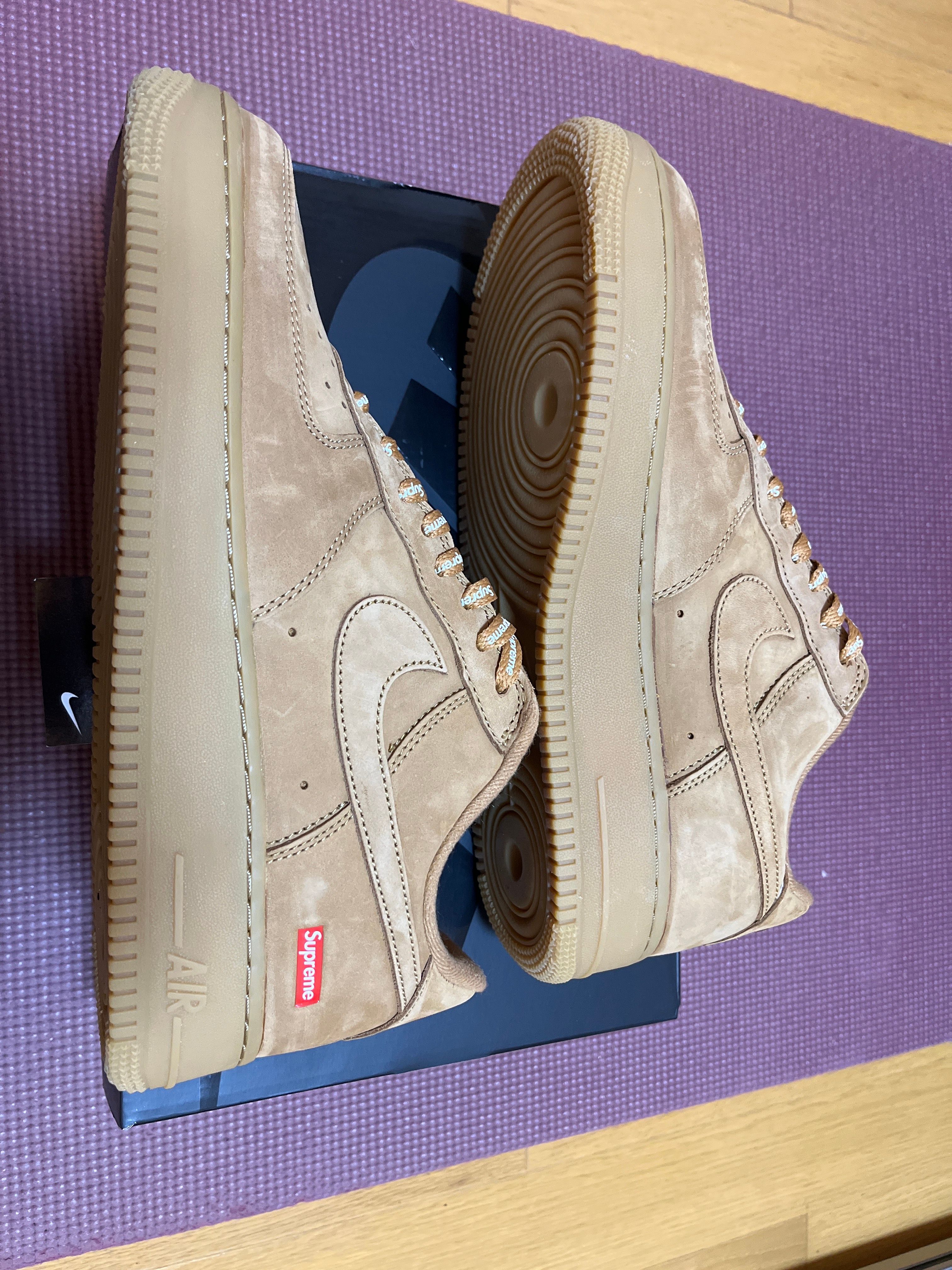 Supreme × Nike Air Force 1 Low "Flax/Wheat"