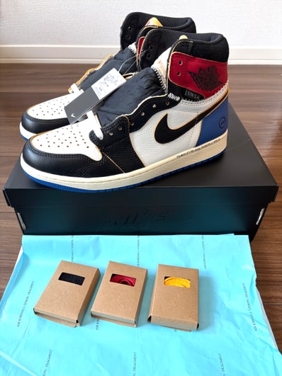 fragment design × UNION × Nike Air Jordan 1 High OG "Black/Varsity Red"