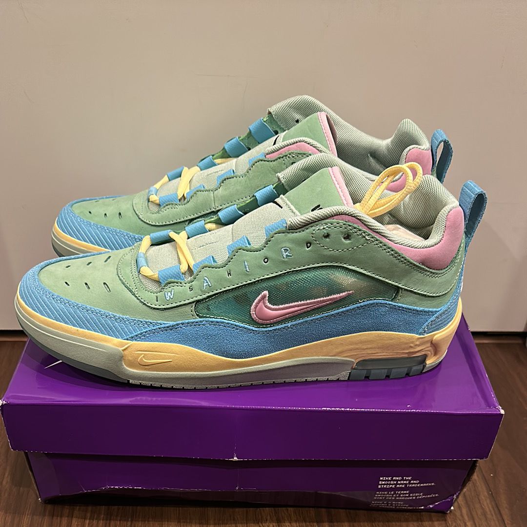 VERDY × Nike SB Air Max Ishod "Visty/Blue Gaze and Enamel Green"