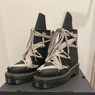 Rick Owens × Dr.Martens 1460 Quad Sole Megalace Boot "Black"