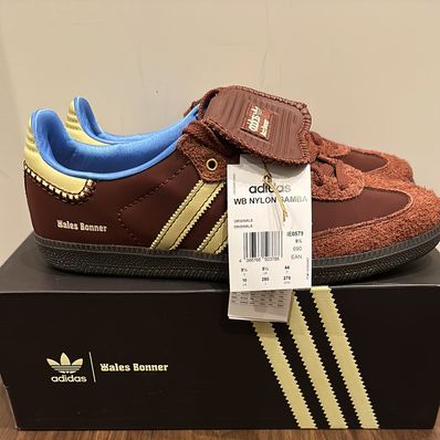Wales Bonner × adidas Samba Nylon Low "Fox Brown/Sandy Beige/Lucky Blue"