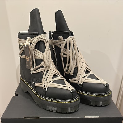 Rick Owens × Dr.Martens 1460 Quad Sole Megalace Boot "Black"