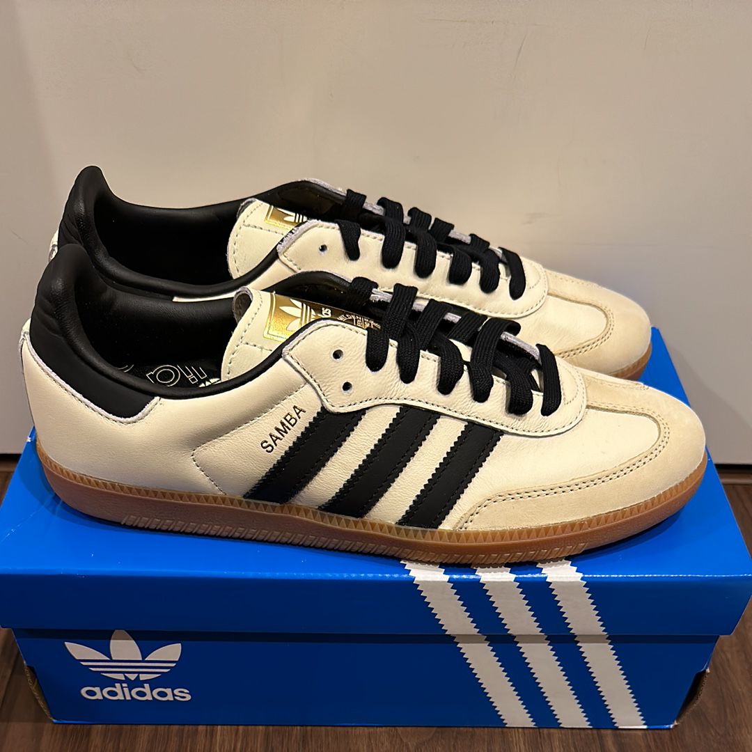 adidas Women's Samba OG "Cream White/Core Black/Sandstrata"
