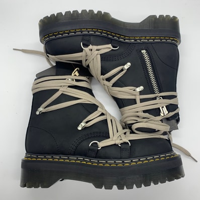 Rick Owens × Dr.Martens 1460 Quad Sole Megalace Boot "Black"