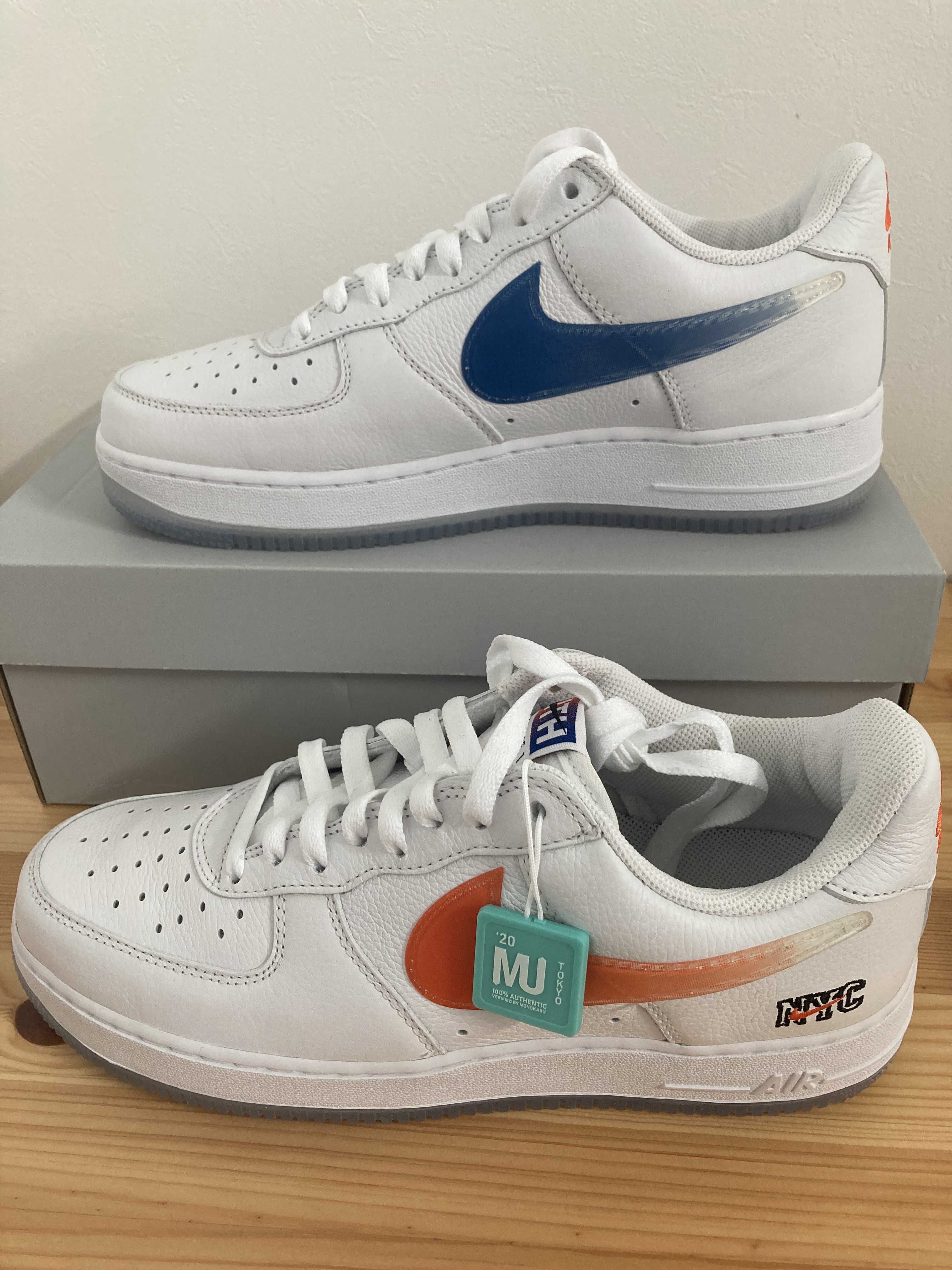 KITH × Nike Air Force 1 Low "White/Rush Blue/White/Brilliant Orange"
