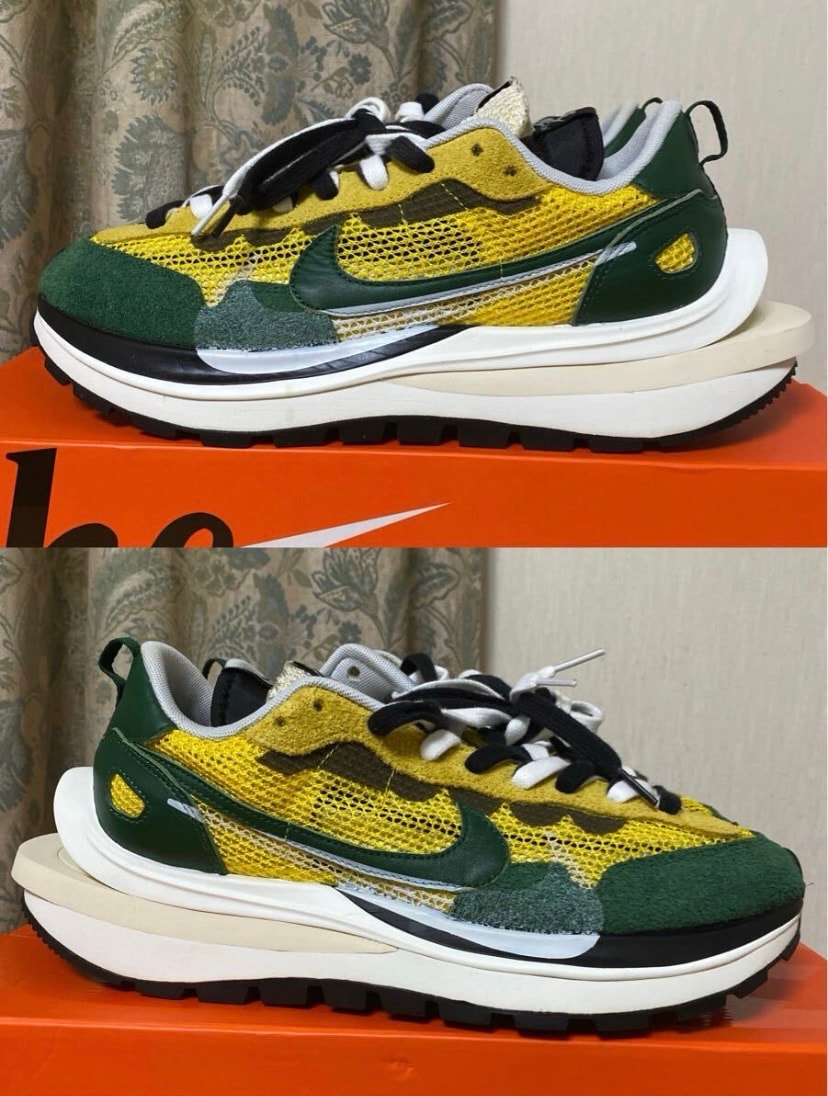 sacai × Nike Vapor Waffle "Tour Yellow/Stadium Green-Sail"