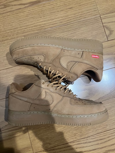 Supreme × Nike Air Force 1 Low "Flax/Wheat"
