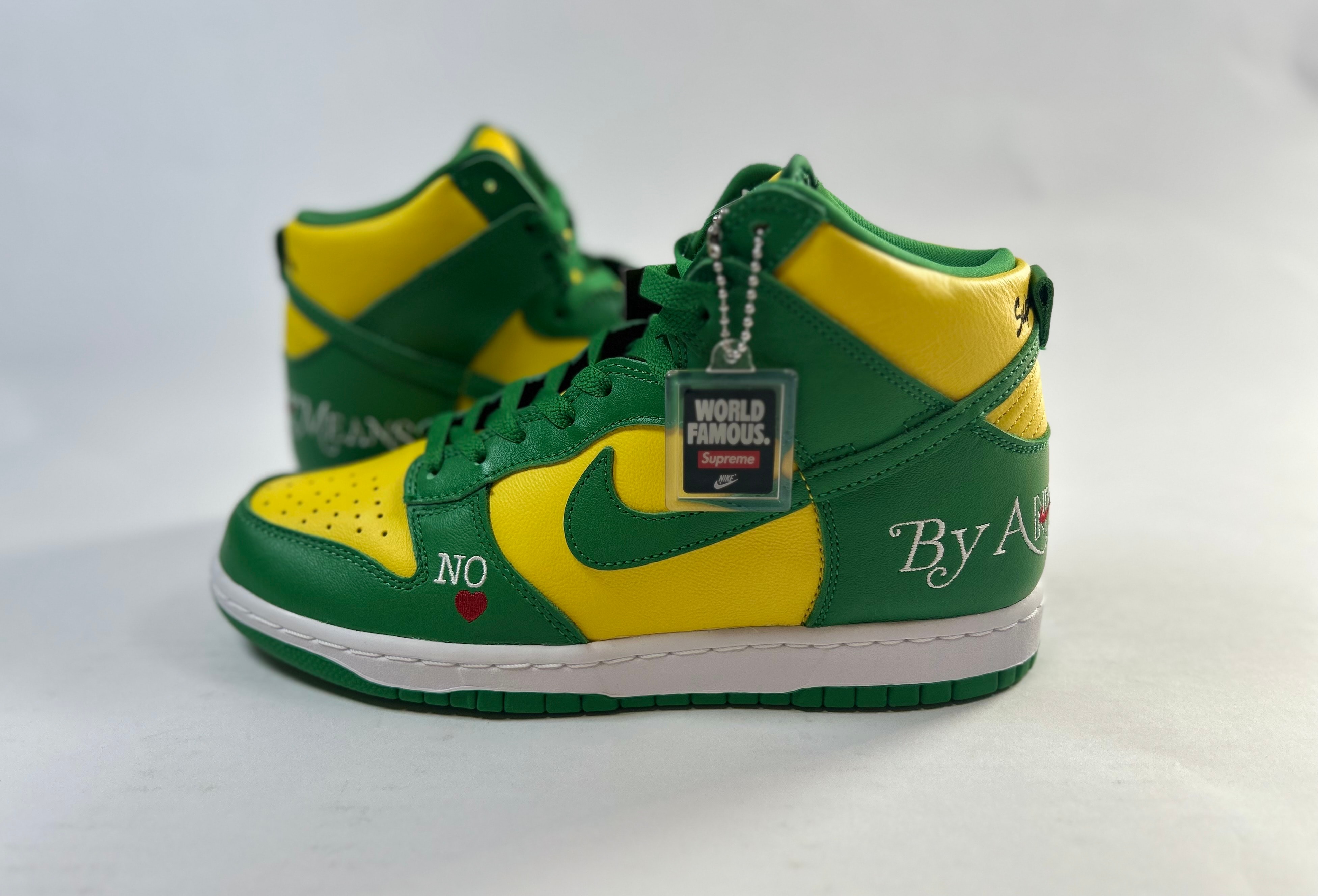 Supreme × Nike SB Dunk High By Any Means "Brazil"