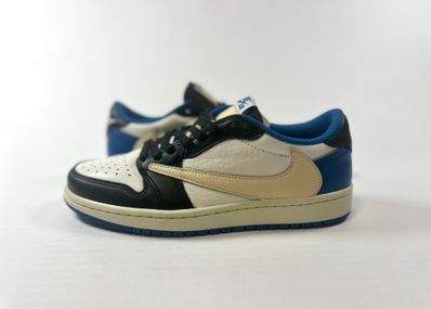 Travis Scott × fragment design × Nike Air Jordan 1 Low OG SP "Military Blue"