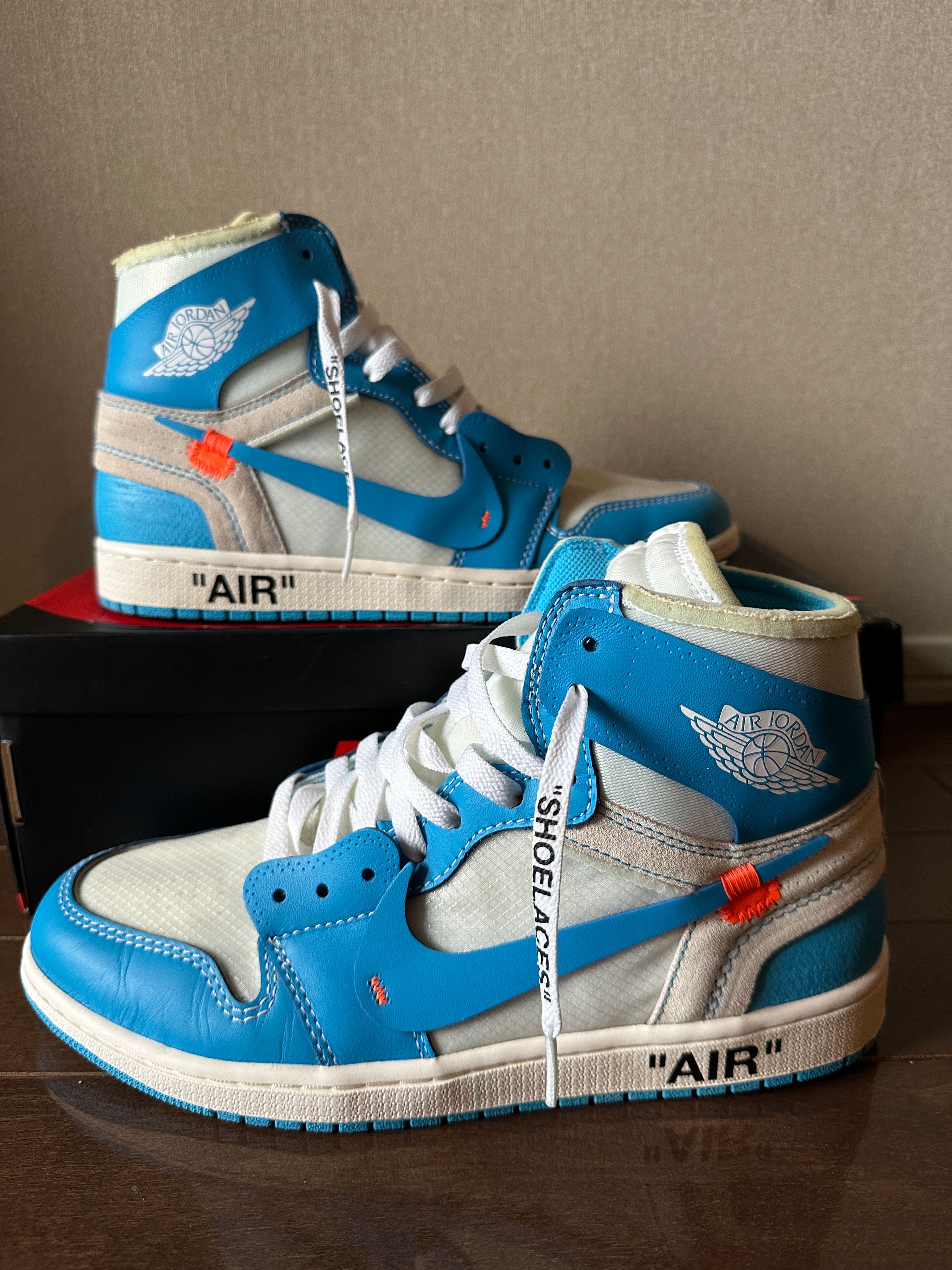 Off-White × Nike Air Jordan 1 High UNC "White/Dark Powder Blue"