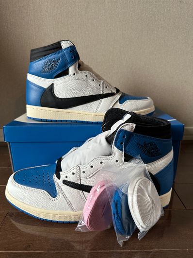 Travis Scott × fragment design × Nike Air Jordan 1 Retro High OG SP "Military Blue"