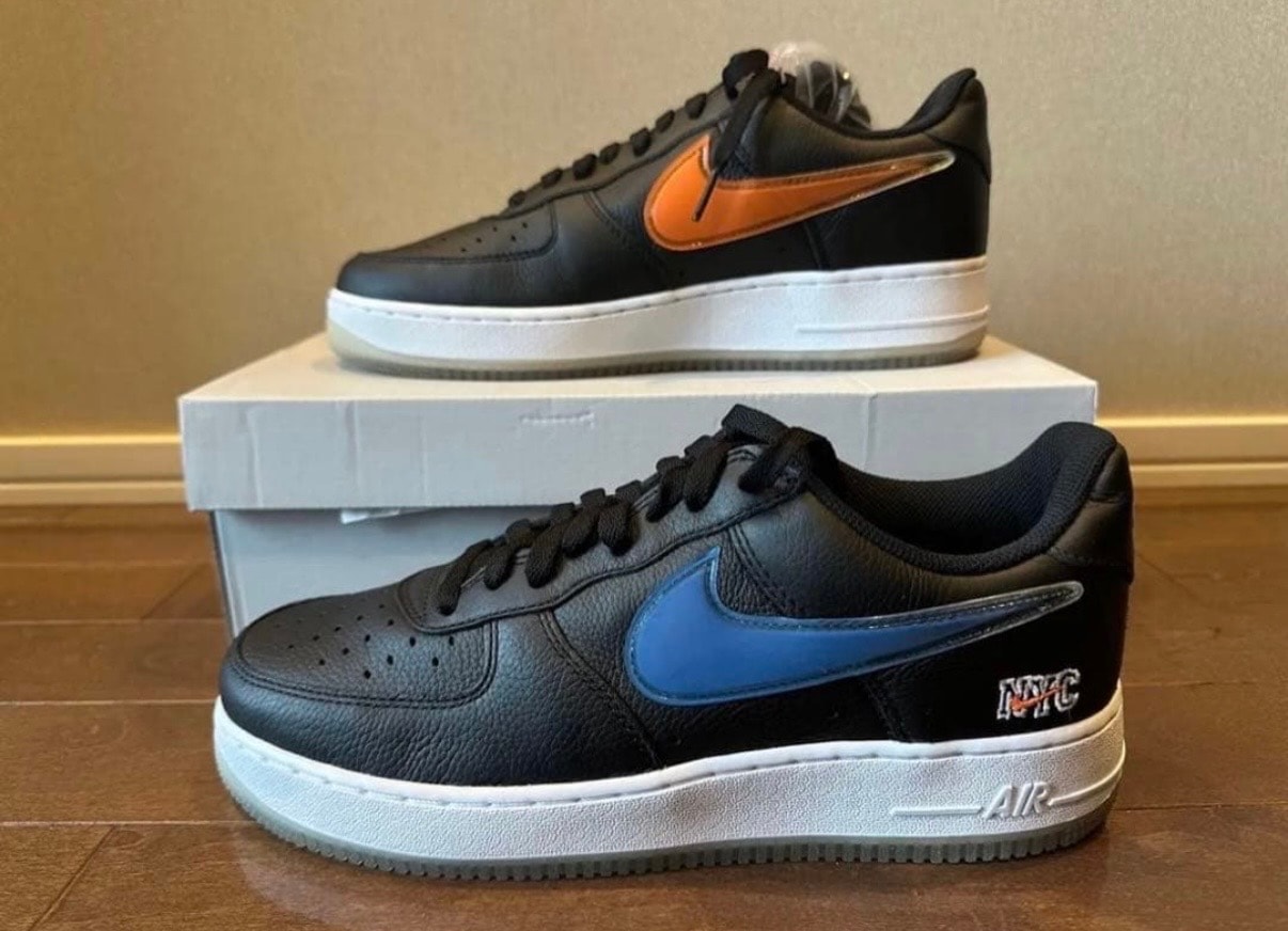KITH × Nike Air Force 1 Low New York Knicks "Black/Brilliant Orange/Rush/Brilliant White"