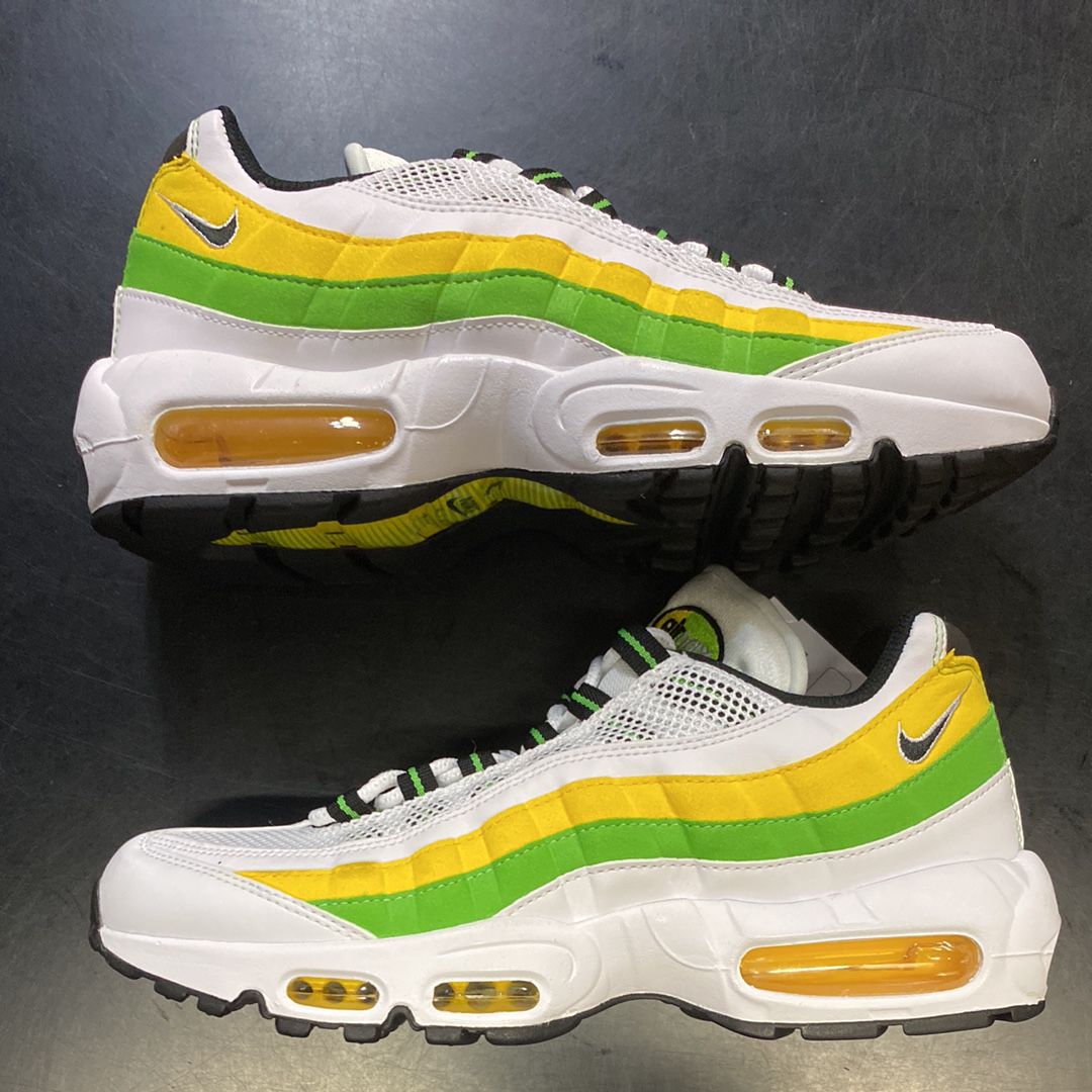 Nike Air Max 95 Essential "White/Green Apple-Tour Yellow-Black"