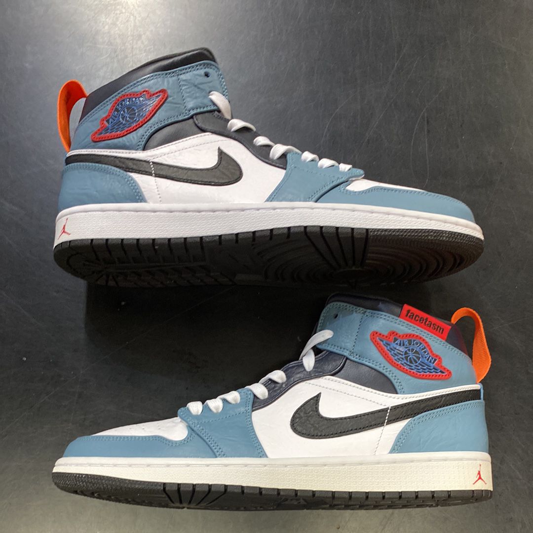FACETASM × Nike Air Jordan 1 Mid "White/Navy"