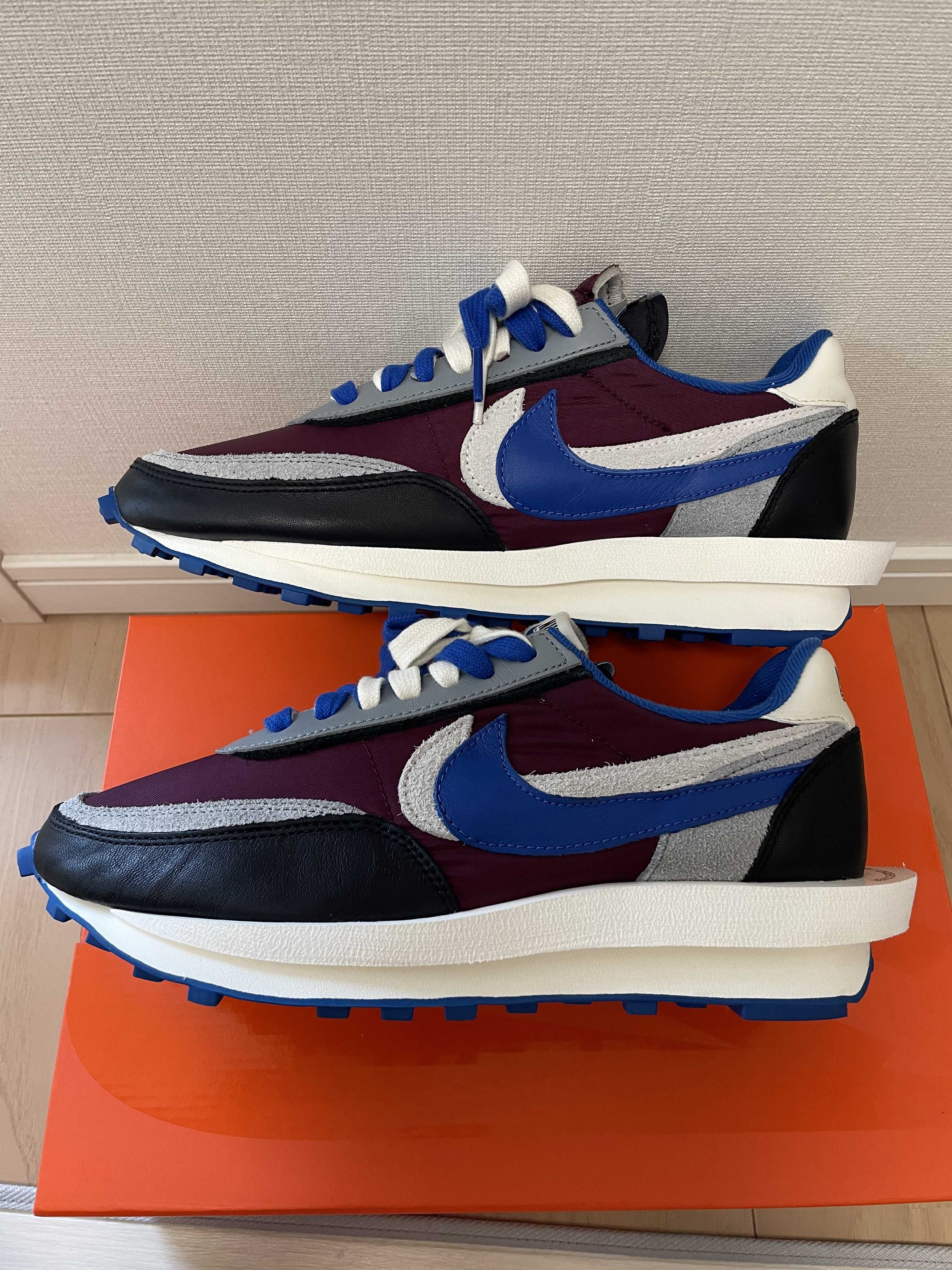 UNDERCOVER × sacai × Nike LD Waffle "Night Maroon/Pale Ivory-Ground Grey-Team Royal"
