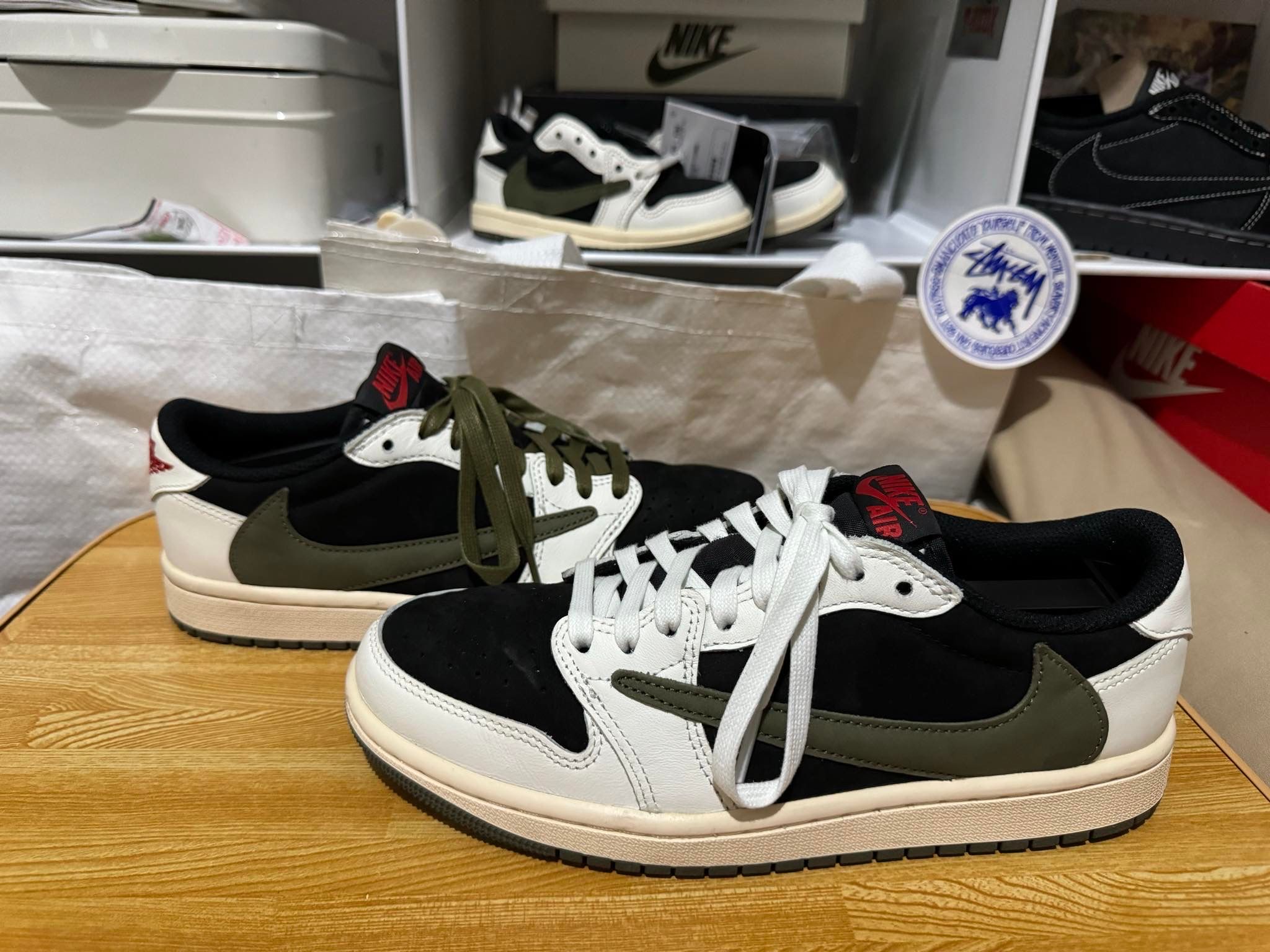 Travis Scott × Nike Women's Air Jordan 1 Low OG "Medium Olive"