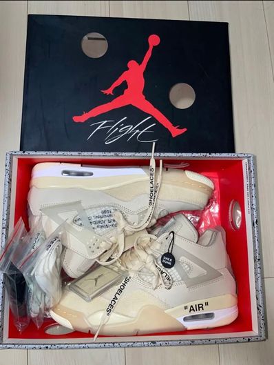 Off-White × Nike Women's Air Jordan 4 SP "Sail"