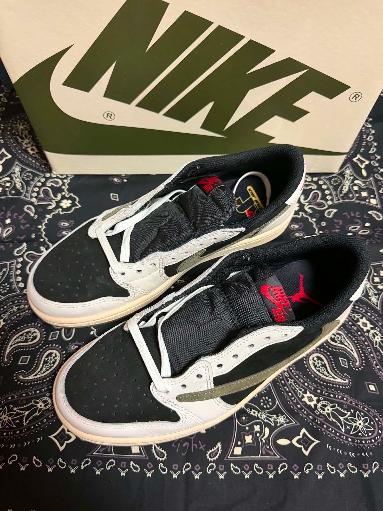 Travis Scott × Nike Women's Air Jordan 1 Low OG "Medium Olive"