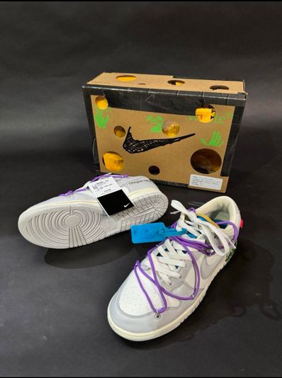 Off-White × Nike Dunk Low "Sail/Neutral Gray"