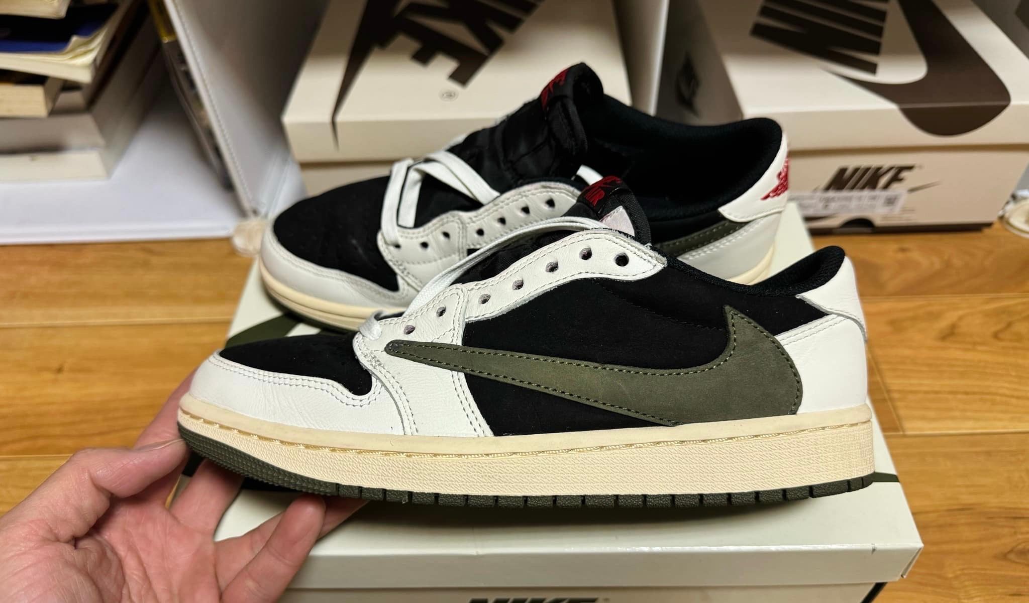 Travis Scott × Nike Women's Air Jordan 1 Low OG "Medium Olive"