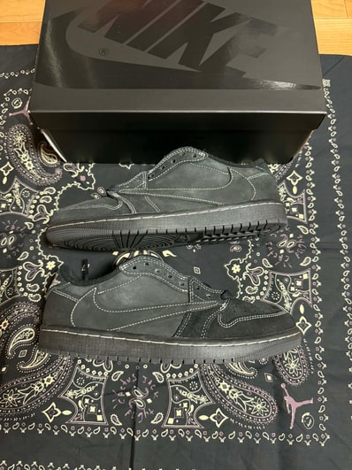 Travis Scott × Nike Air Jordan 1 Low OG SP "Black Phantom"