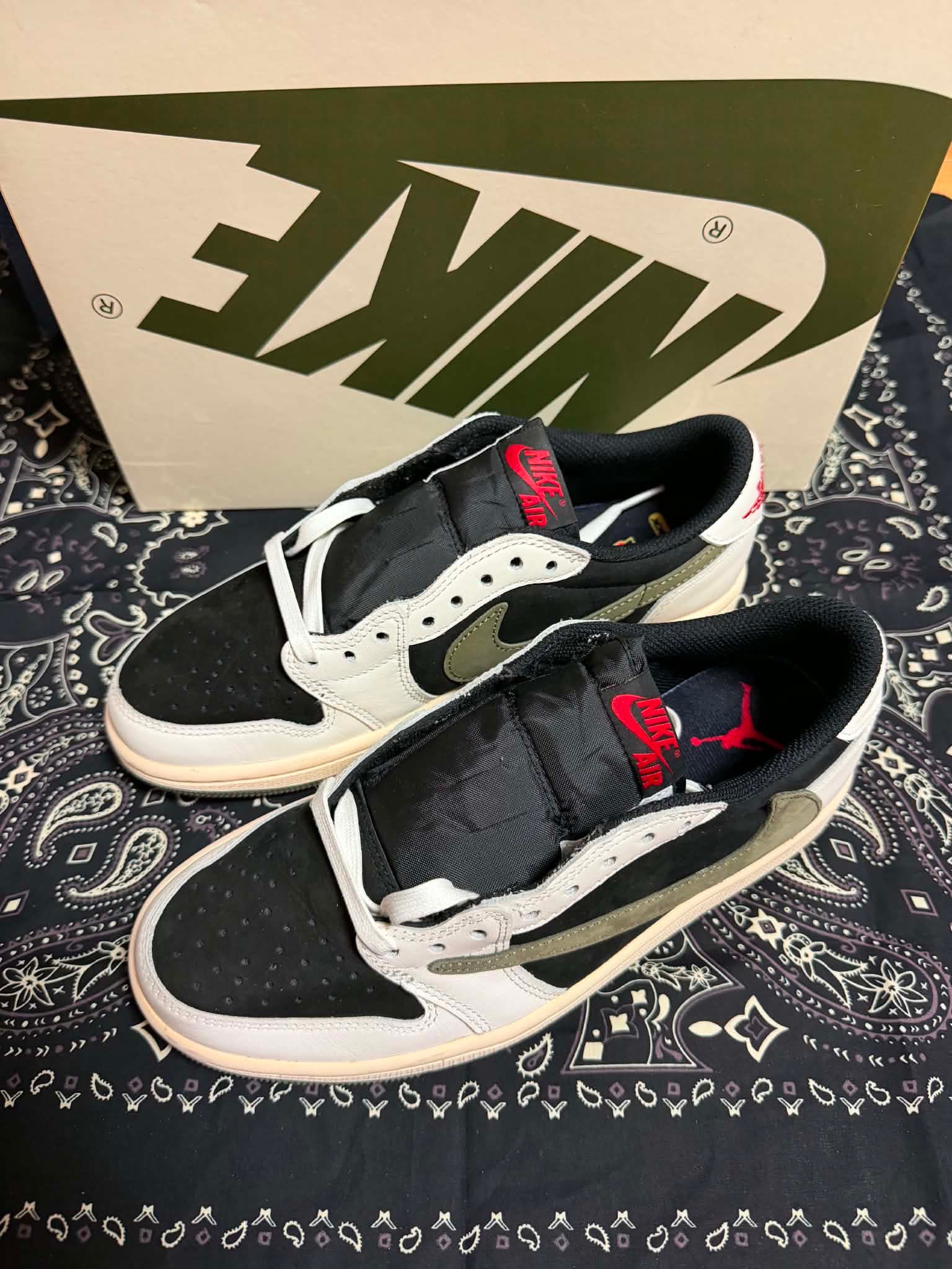 Travis Scott × Nike Women's Air Jordan 1 Low OG "Medium Olive"
