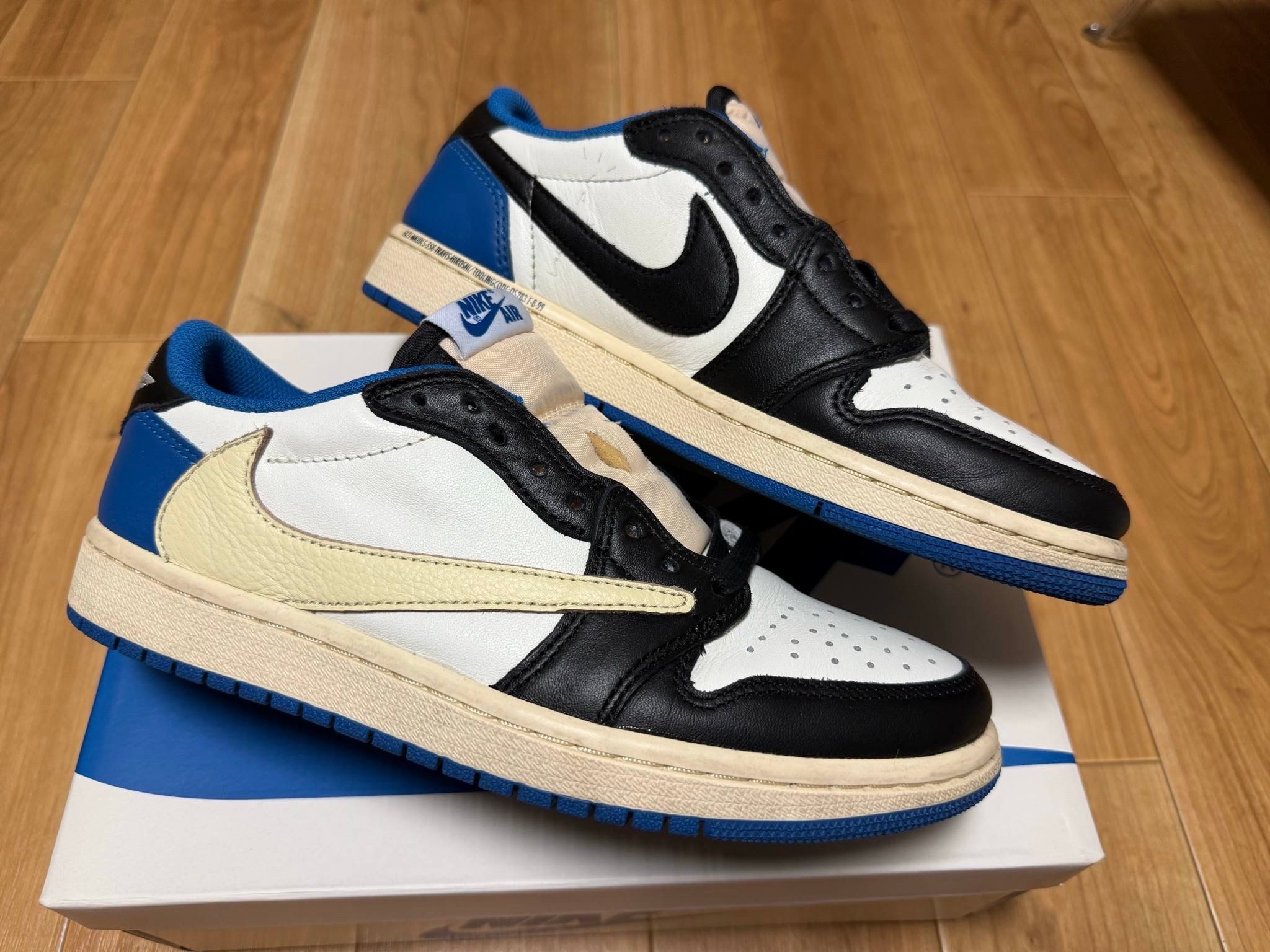 Travis Scott × fragment design × Nike Air Jordan 1 Low OG SP "Military Blue"
