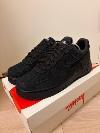 Stussy × Nike Air Force 1 Low "Triple Black"