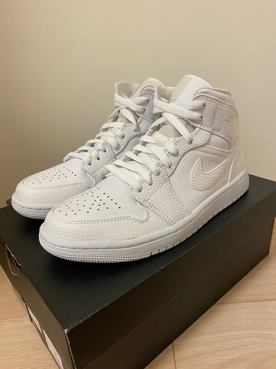 Nike Air Jordan 1 Mid "Triple White"(2020)