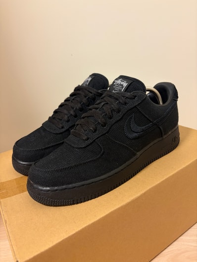 Stussy × Nike Air Force 1 Low "Triple Black"
