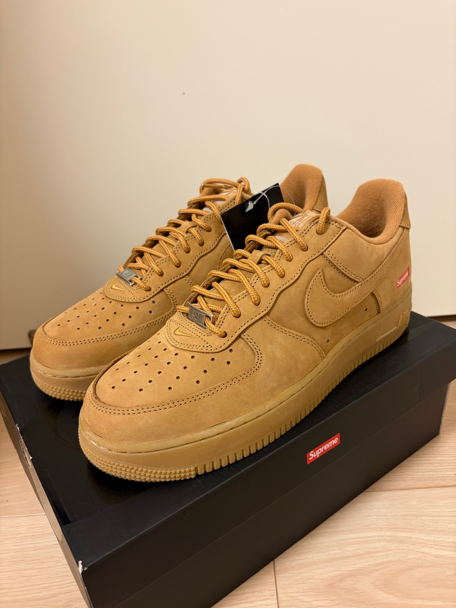 Supreme × Nike Air Force 1 Low "Flax/Wheat"