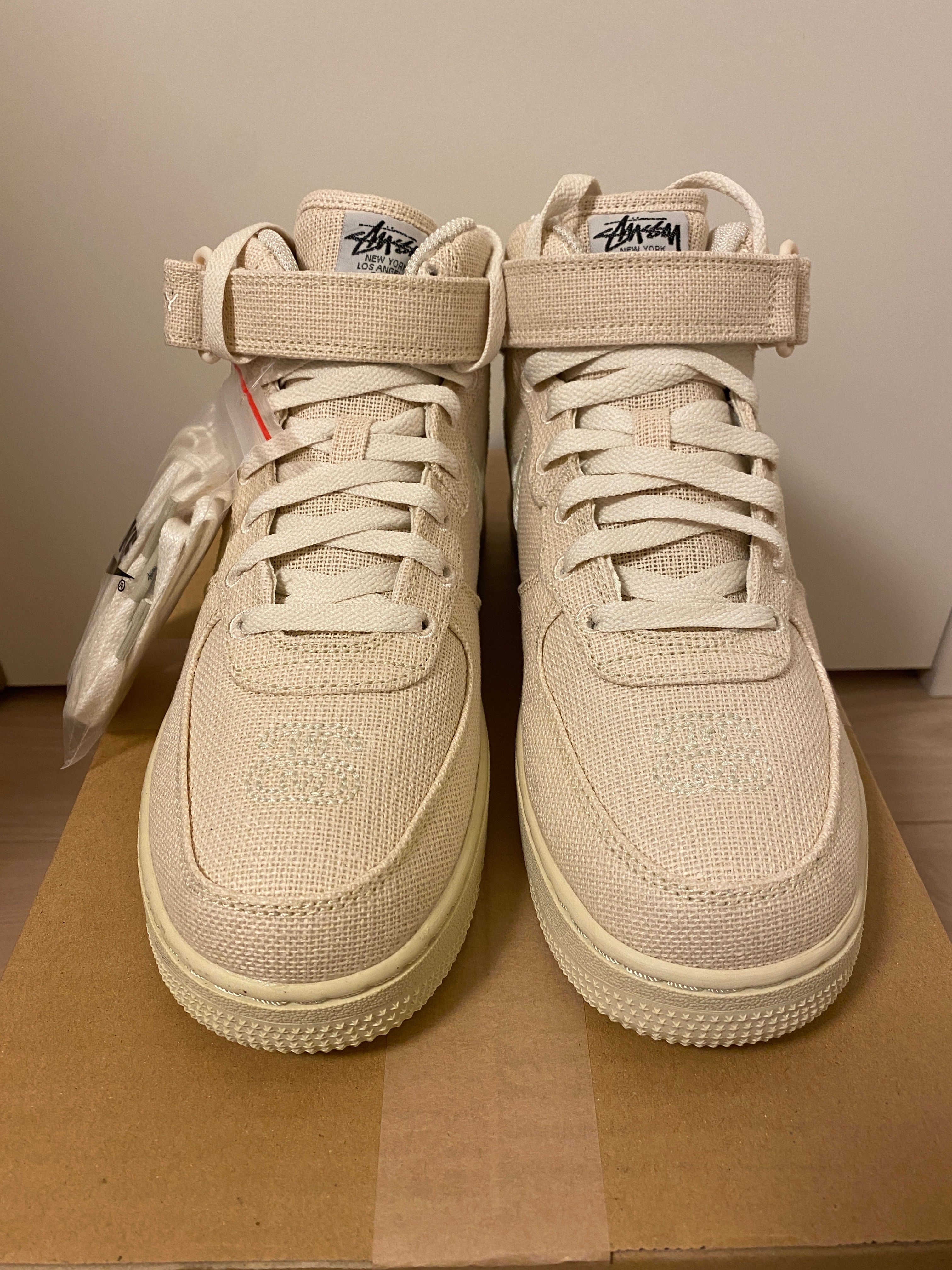 Stussy × Nike Air Force 1 Mid "Fossil Stone"