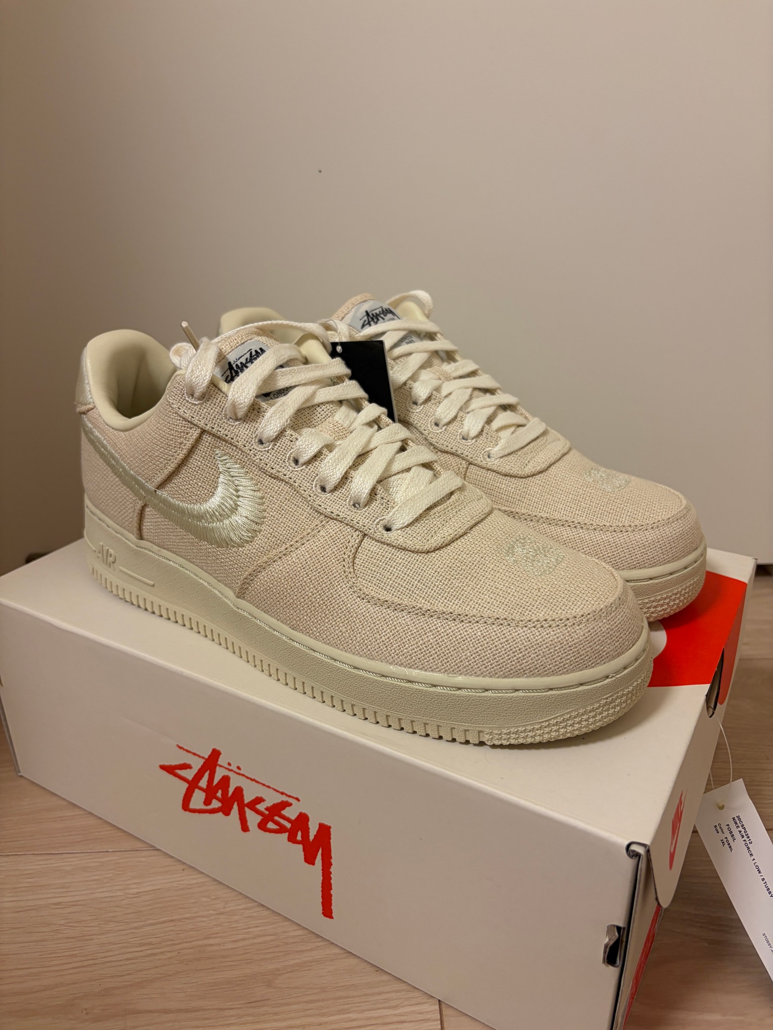 Stussy × Nike Air Force 1 Low "Fossil Stone"