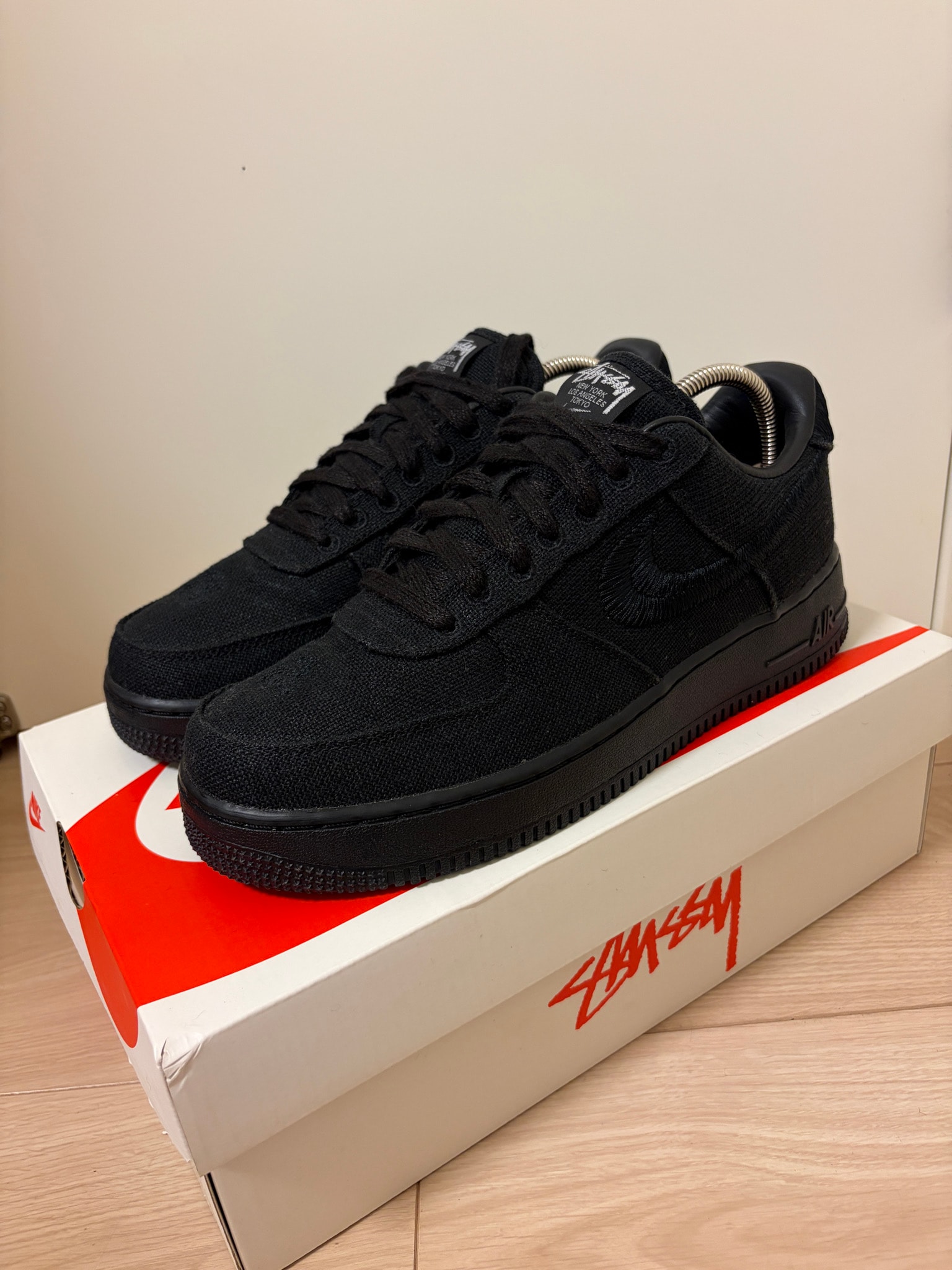 Stussy × Nike Air Force 1 Low "Triple Black"