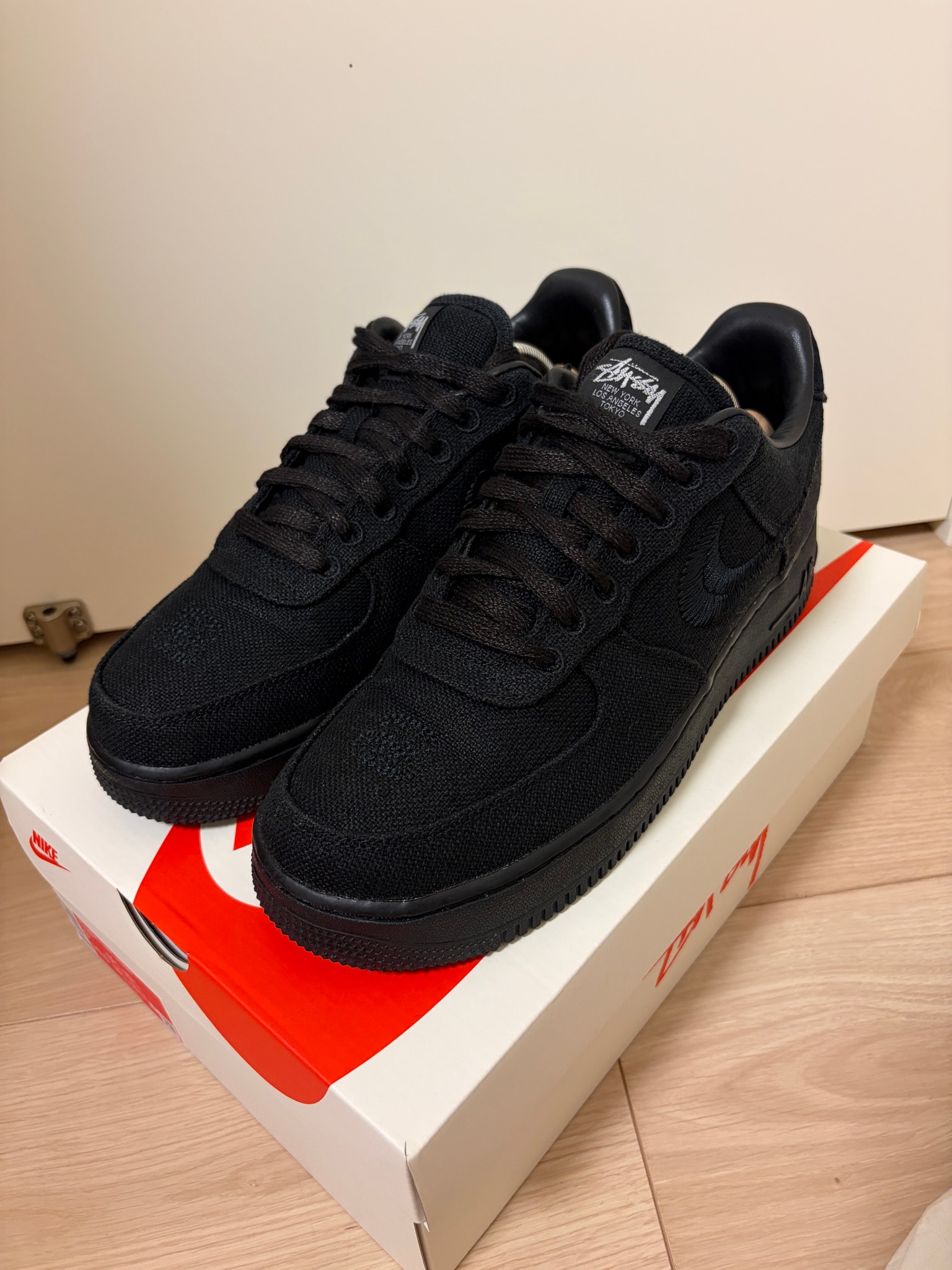 Stussy × Nike Air Force 1 Low "Triple Black"