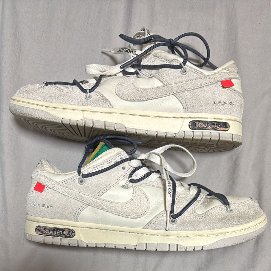 Off-White × Nike Dunk Low "Sail/Neutral Grey/Gridiron"