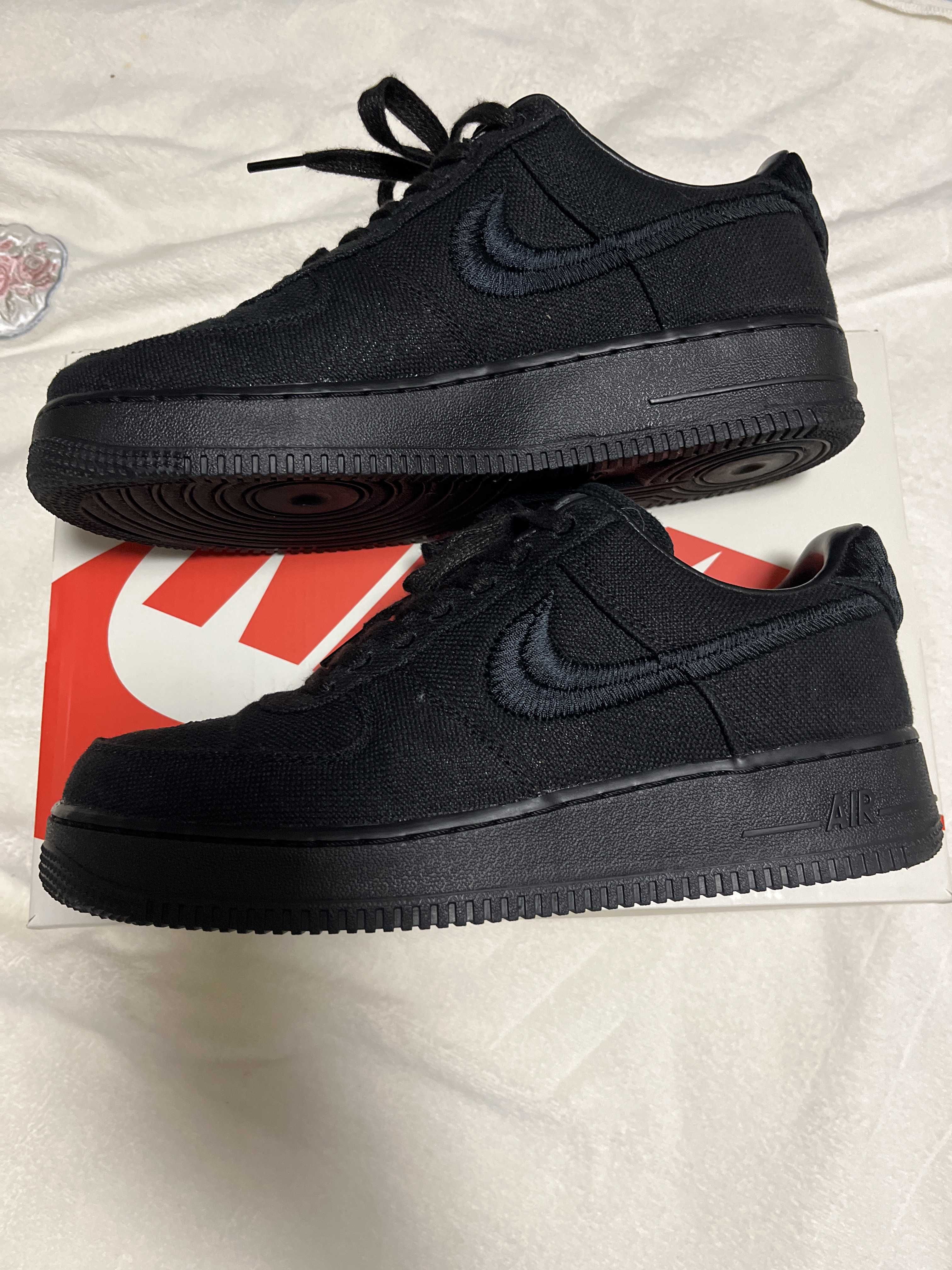 Stussy × Nike Air Force 1 Low "Triple Black"