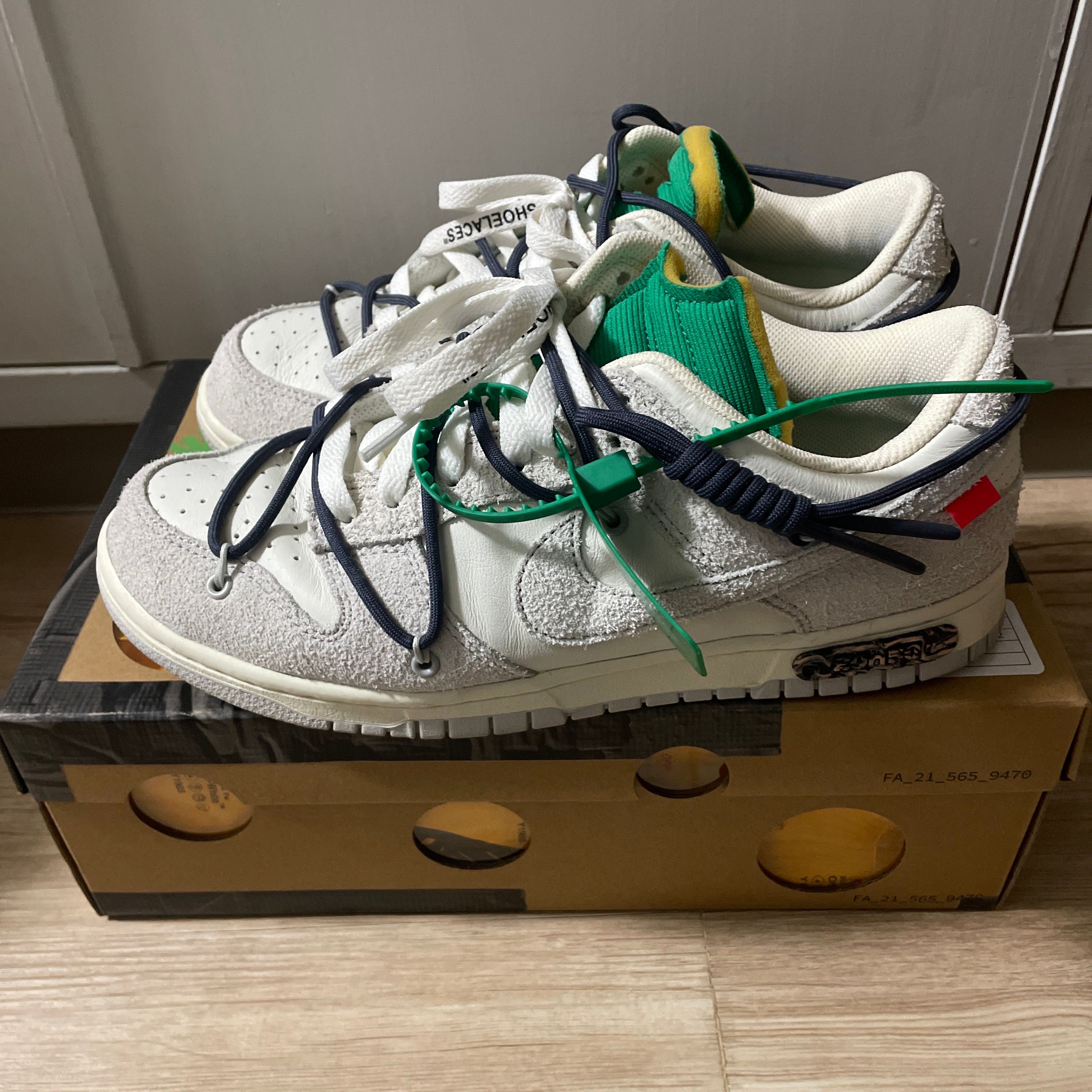 Off-White × Nike Dunk Low "Sail/Neutral Grey/Gridiron"