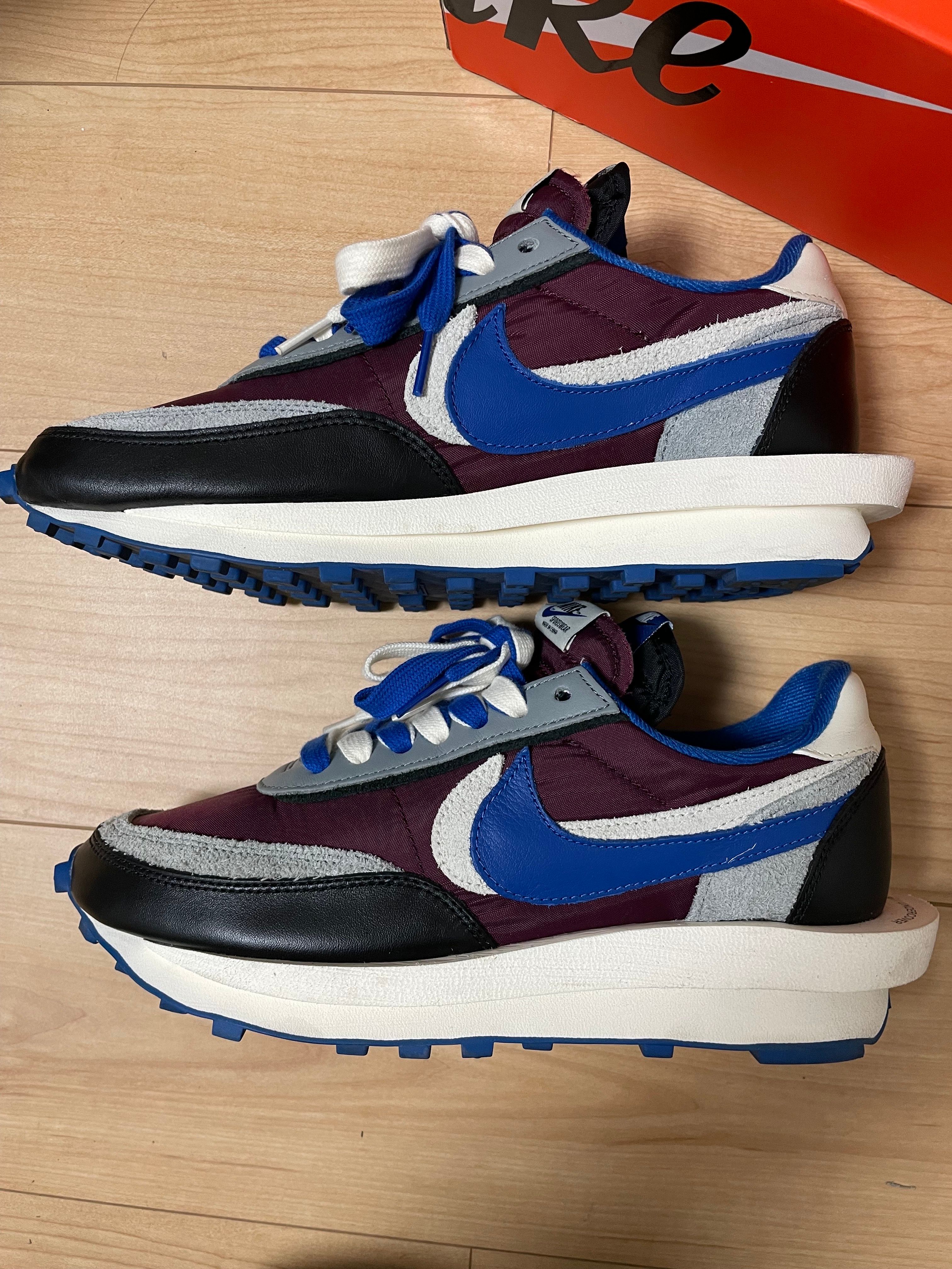 UNDERCOVER × sacai × Nike LD Waffle "Night Maroon/Pale Ivory-Ground Grey-Team Royal"