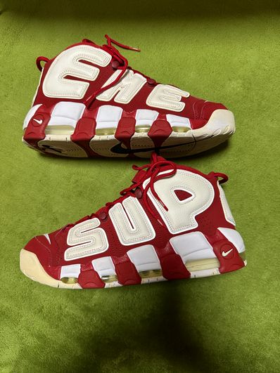 Supreme × Nike Air More Uptempo "White/Red"