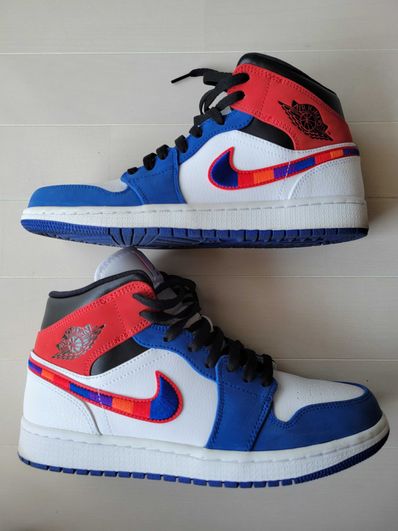 NIKE AIR JORDAN 1 MID "WHITE/BLUE/RED"
