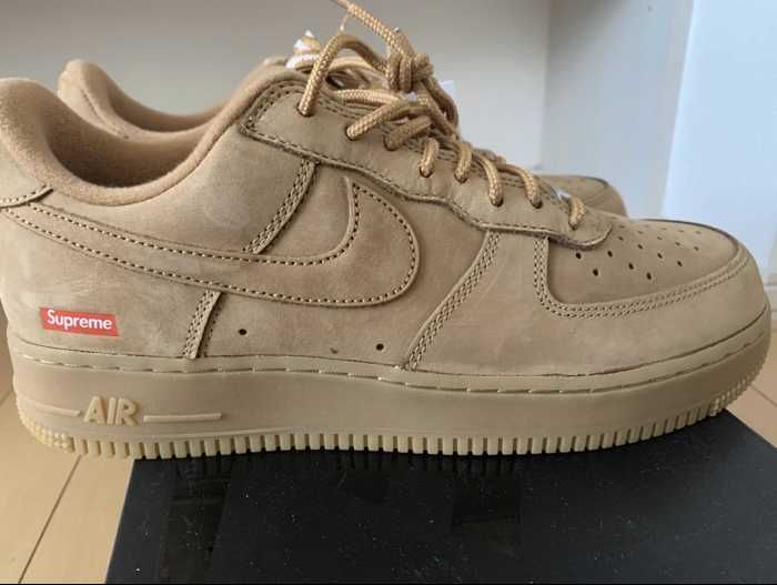 Supreme × Nike Air Force 1 Low "Flax/Wheat"